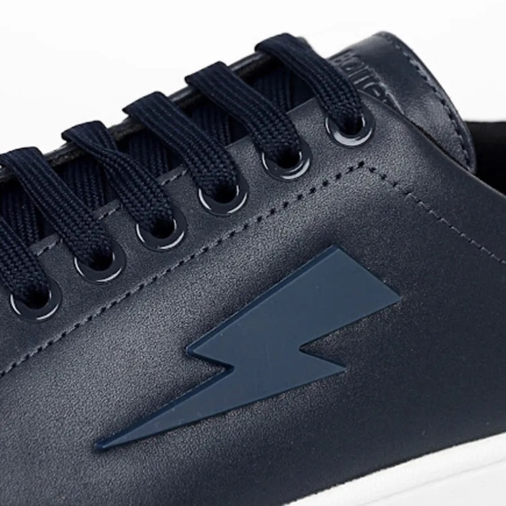 Women’s Neil Barrett Navy Tennis Trainer Thunderbolt Sneakers Size 38 - Picture 3 of 4